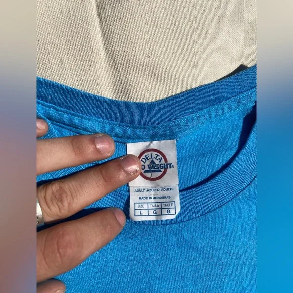 Vintage Y2K Delta Pro Weight Blue Graphic Greys Anatomy Intern T-Shirt Large - Picture 3 of 4